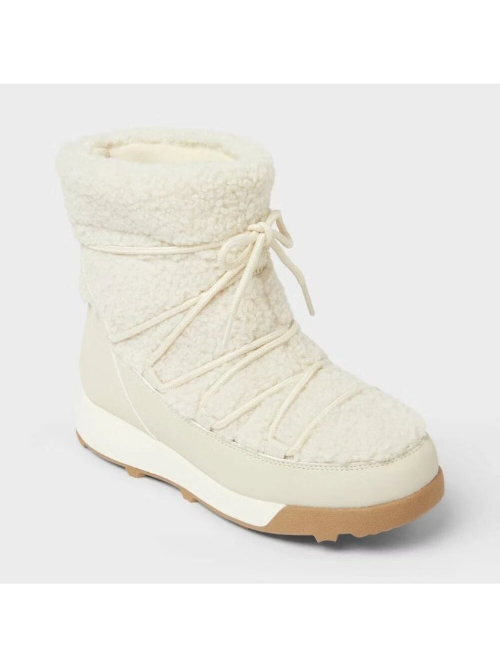 All In Motion Women’s Cara Boots with Memory Foam Insole - Cream - Size 11